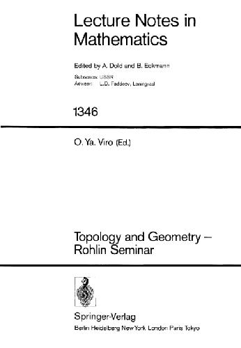 Topology and geometry: Rohlin seminar