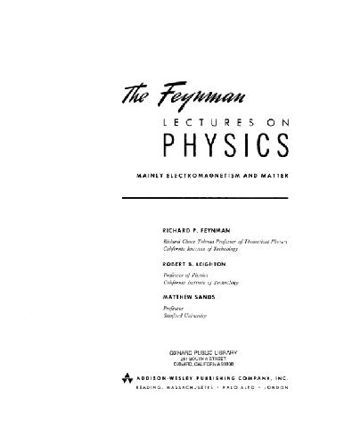 Lectures on Physics 2