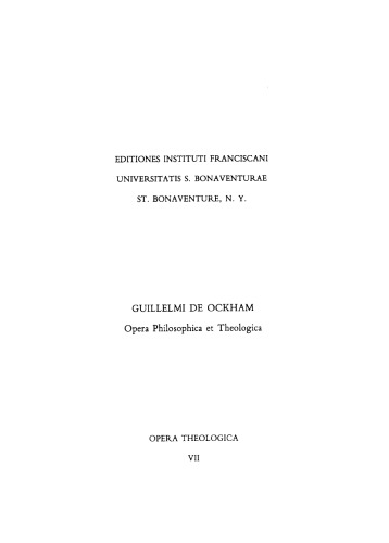Opera Theologica Vol. 07