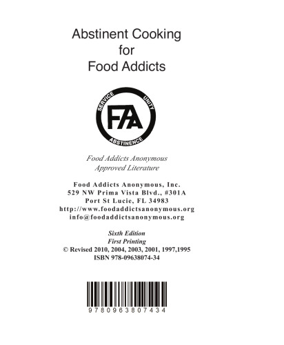 Abstinent Cooking for Food Addicts