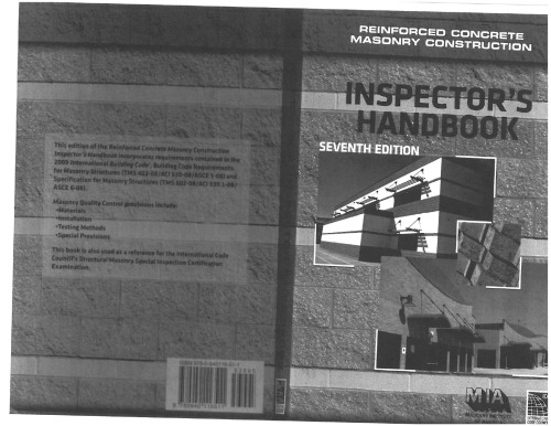 Reinforced Concrete Masonry Construction Inspectors Handbook, 7th Ed