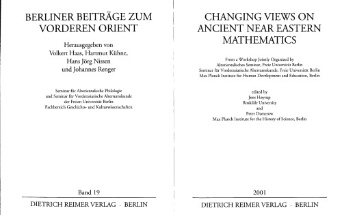 Changing Views on Ancient Near Eastern Mathematics