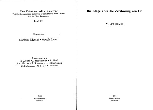 Die Klage über die Zerstörung von Ur
