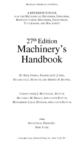 Machinery's Handbook
