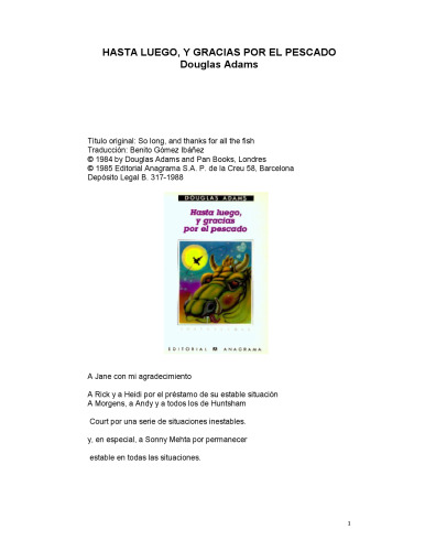 Hasta Luego, Y Gracias Por El Pescado