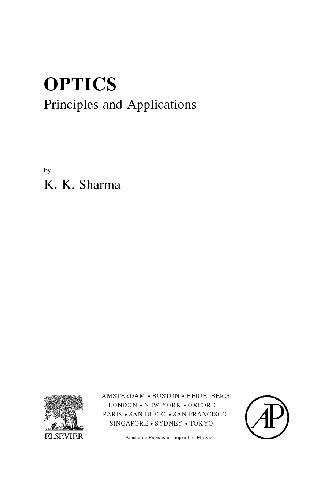 Optics. Principles and Applications