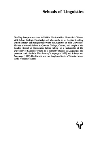 Schools of linguistics: Competition and evolution