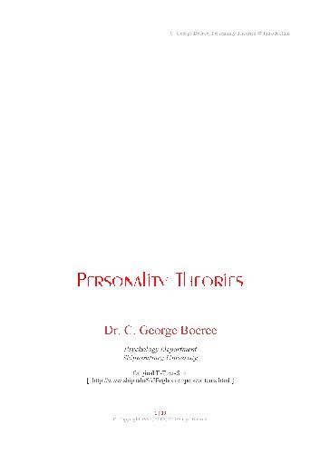 Personality Theories