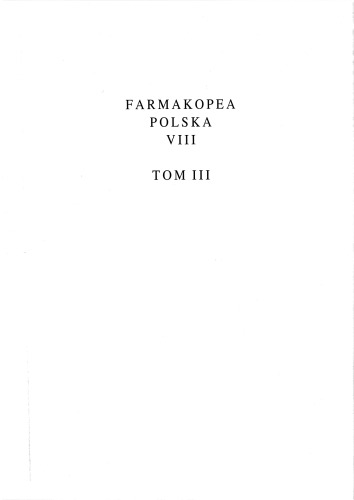 Farmakopea Polska VIII Tom 3