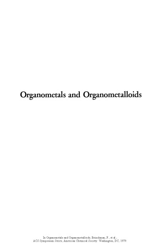 Organometals and Organometalloids. Occurrence and Fate in the Environment