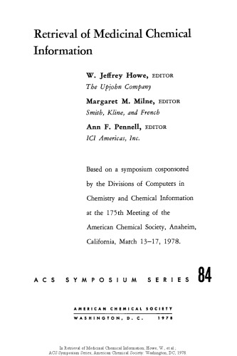 Retrieval of Medicinal Chemical Information