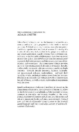 The Cambridge Companion to Adam Smith