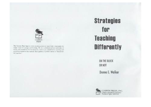 Strategies for Teaching Differently: On the Block or Not