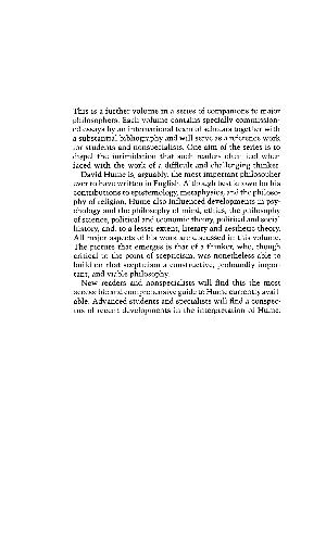 The Cambridge Companion to Hume