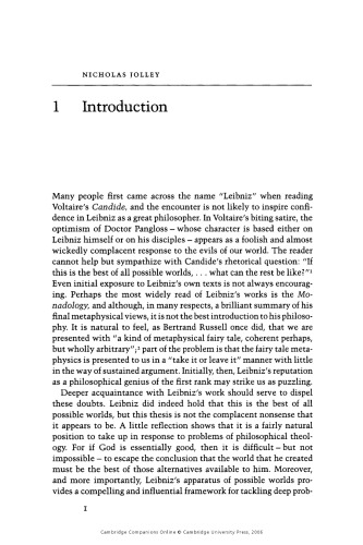 The Cambridge Companion to Leibniz