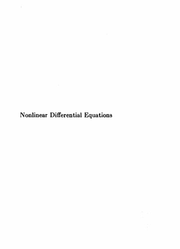 Nonlinear Differential Equations