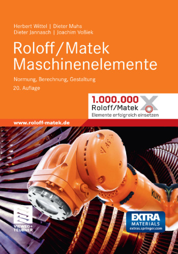 Roloff Matek Maschinenelemente: Normung, Berechnung, Gestaltung, 20. Auflage