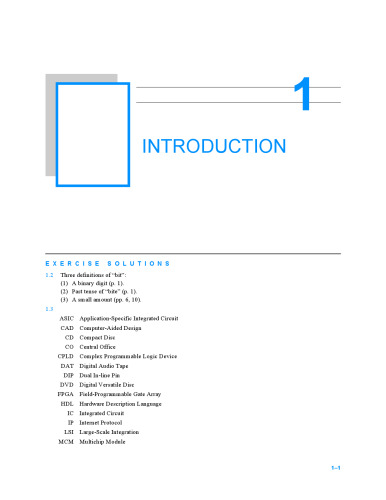 Digital Design: Principles and Practices (3rd Edition) Solution Manual