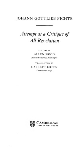 Attempt at a Critique of All Revelation