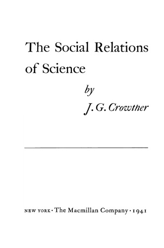 The Social Relations of Science