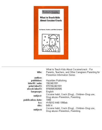 What to Teach Kids about Cocaine-Crack – For Parents, Teachers, and Other Caregivers