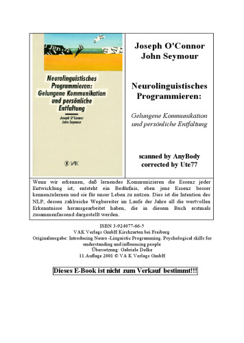 Neurolinguistisches Programmieren: gelungene Kommunikation und persönliche Entfaltung