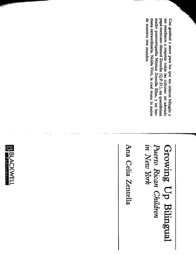 Growing up Bilingual: Puerto Rican Children in New York