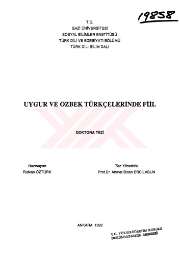 Uygur ve Özbek Türkçelerinde Fiil