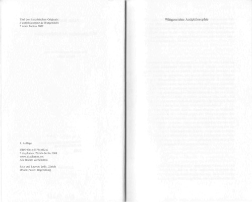 Wittgensteins Antiphilosophie