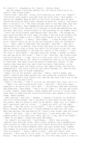 Claudine at St. Clare's