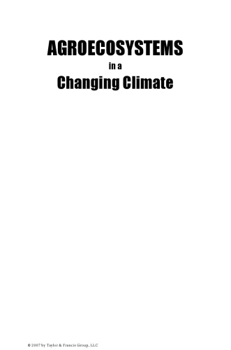 Agroecosystems in a changing climate