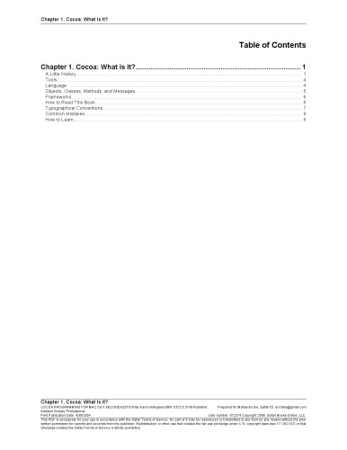 Cocoa programming for Mac OS X