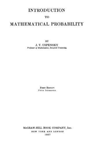 Introduction to mathematical probability