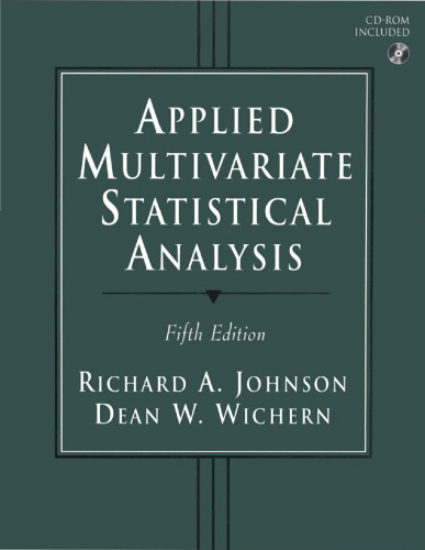 Applied multivariate statistical analysis, 5th Edition