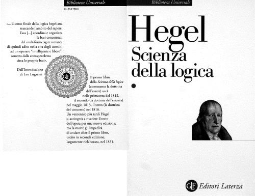 Scienza della logica - Vol 1