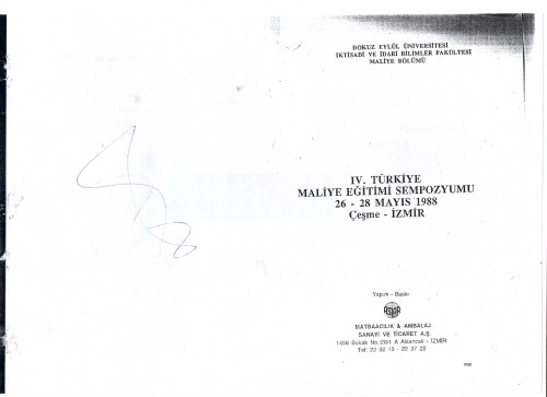 4. Maliye Eğitimi Sempozyumu: Maliye Eğitimi (1988)