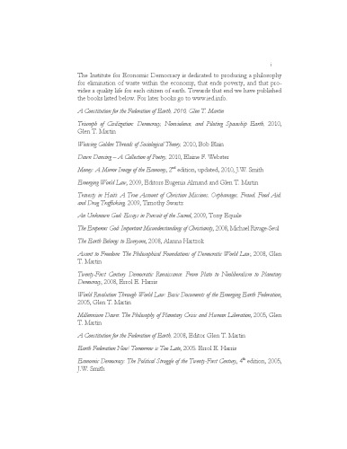 Economic Democracy: A Grand Strategy for World Peace and Prosperity 2nd Edition Pbk