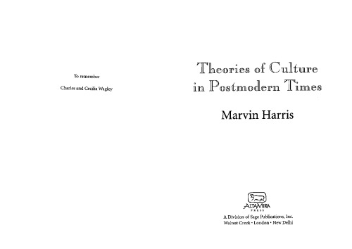 Theories of Culture in Postmodern Times