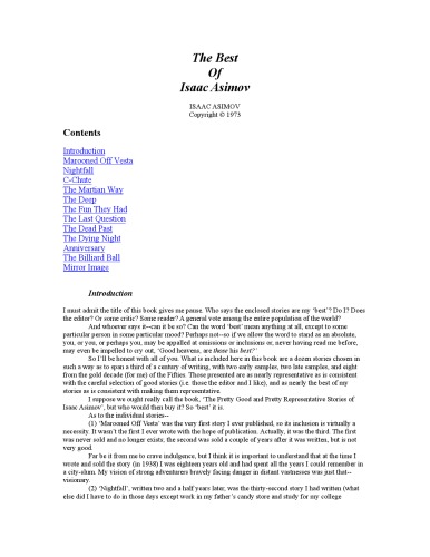 The Best of Isaac Asimov