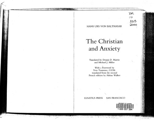 The Christian and Anxiety