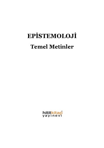 Epistemoloji: Temel Metinler
