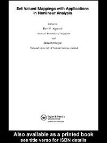 Set Valued Mappings With Applications in Nonlinear Analysis (Series in Mathematical Analysis and Applications ; V. 4)