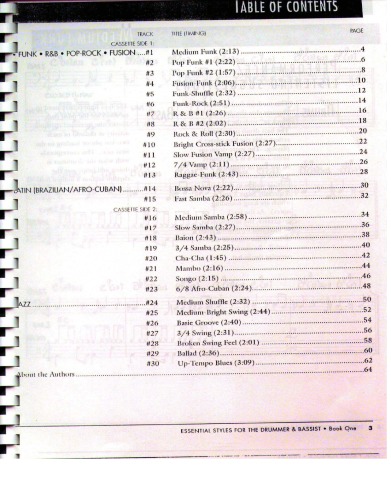 Essential Styles for the Drummer and Bassist: Book One