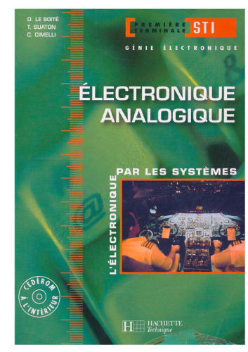 Electronique, terminale STI génie électronique 2, Analogique : Livre de l'élève