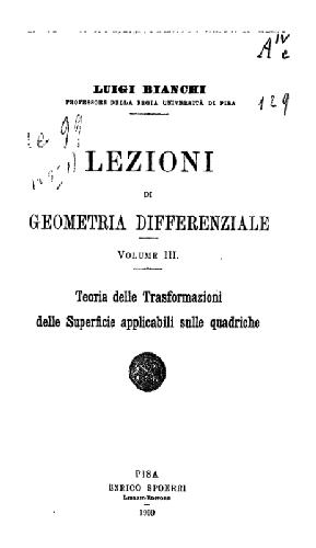 Lezione di geometria differenziale