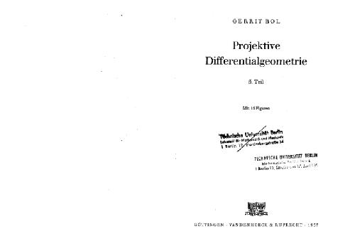 Projektive Differentialgeometrie