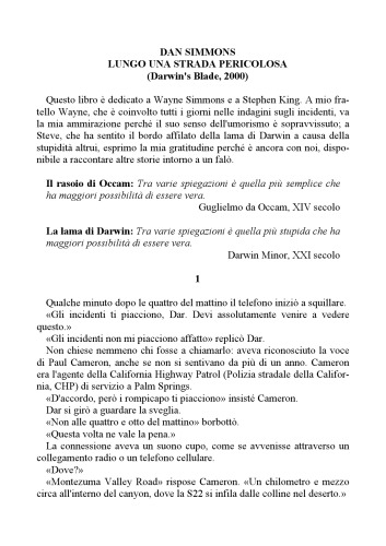 Lungo una strada pericolosa