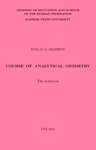 Course of Analytical Geometry