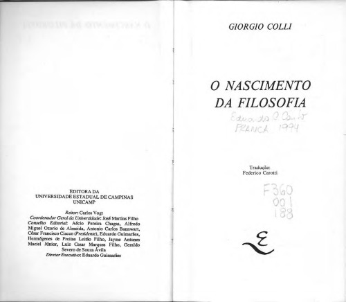 O nascimento da filosofia