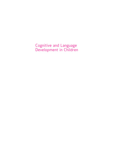 Cognitive and Language Development in Children (Child Development)